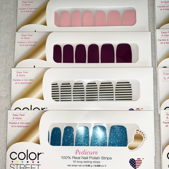 NEW/SEALED Lot of 8 Color Street 100% Real Nail Polish Strips, 16 per package! - Picture 2 of 4